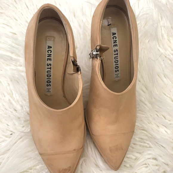 Acne studio tan booties Sz 7 - Picture 3 of 10